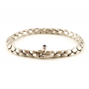 Bracciale oro bianco satinato