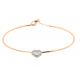 Bracciale da donna cuore in oro e diamanti