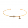 Bracciale oro 18 K rosa diamanti brown