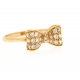 Bow Ring in Yellow Gold and Diamonds