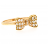 Bow Ring in Yellow Gold and Diamonds