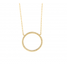 Pendente cerchio in oro 18 K e Zirconi