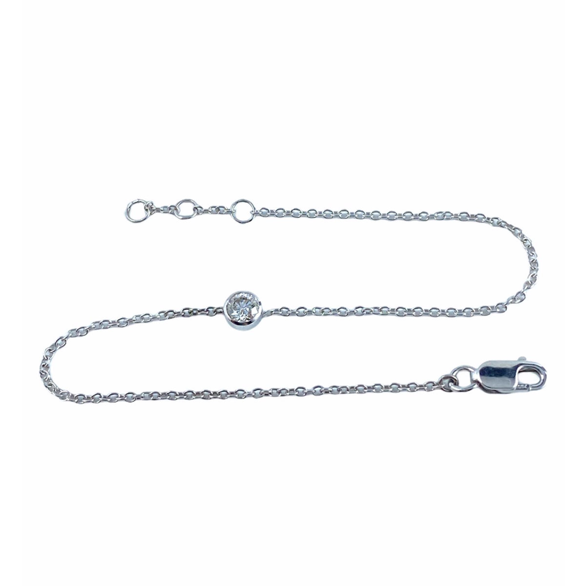 Bracciale punto luce oro bianco sale