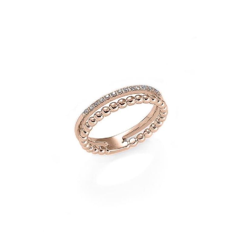 Anello veretta in oro e diamanti
