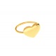 Anello cuore piastra oro 18 K