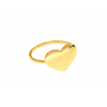 Anello cuore piastra oro 18 K