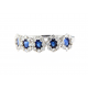 18 K gold ring with sapphires and diamonds