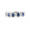 18 K gold ring with sapphires and diamonds