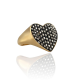 Anello  cuore brown