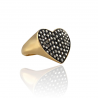 Anello  cuore brown