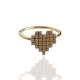 Anello pixel cuore