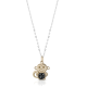 Collana con ciondolo scimmietta in oro e diamanti