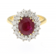 Anello Rubino e diamanti