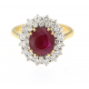 Anello Rubino e diamanti