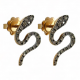 Earrings snake gold and Diamond