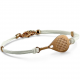 Bracciale Padel in corda e argento rosa