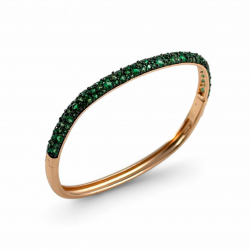 Bracciale rigido in argento dorato