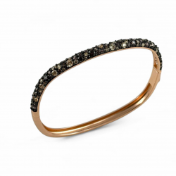 Bracciale rigido in argento dorato