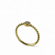 Anello in oro giallo con pavè tondo di diamanti