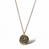 Pendente luna in oro rosa e diamanti brown