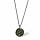 Pendente luna in oro brunito e diamanti brown
