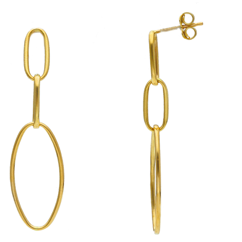 Orecchini catena oro