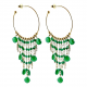 Orecchini Ishwara Jewels in argento e agata verde