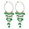 Orecchini Ishwara Jewels in argento e agata verde