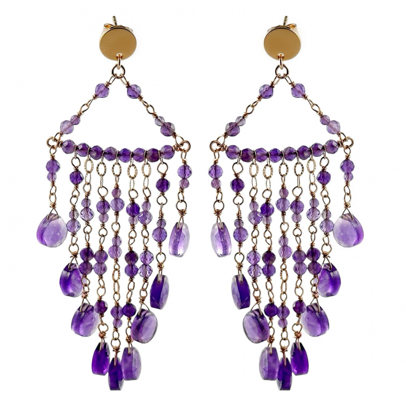 Orecchini Ishwara Jewels in argento e ametista