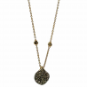 Pendente in oro rosa con diamanti brown