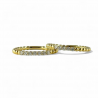 Anello veretta in oro giallo con sette pietre