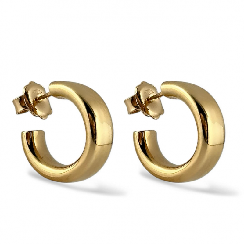 Orecchini Donna Boccole Piccole in Oro Rosa