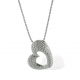 Collana donna cuore stilizzato in oro e diamanti