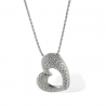 Collana donna cuore stilizzato in oro e diamanti
