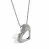 Collana donna cuore stilizzato in oro e diamanti