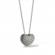 Pendente donna con cuore in oro e diamanti