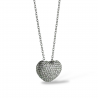 Pendente donna con cuore in oro e diamanti