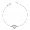 Bracciale da donna con cuore in oro e diamanti