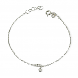 Bracciale in oro con barretta di diamanti