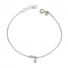 Bracciale in oro con barretta di diamanti