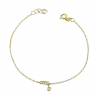 Bracciale in oro con barretta di diamanti