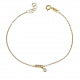 Bracciale in oro con barretta di diamanti