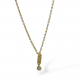 Collana da donna in oro con pendente baguette in diamanti