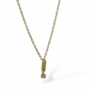 Collana da donna in oro con pendente baguette in diamanti