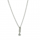Collana da donna in oro con pendente baguette in diamanti