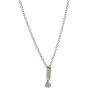 Collana da donna in oro con pendente baguette in diamanti