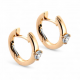 Orecchini boccole in oro rosa con diamante