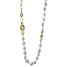 Collana donna in argento dorato e perle
