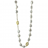 Collana donna in argento dorato e perle