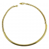 Collana semirigida in argento dorato